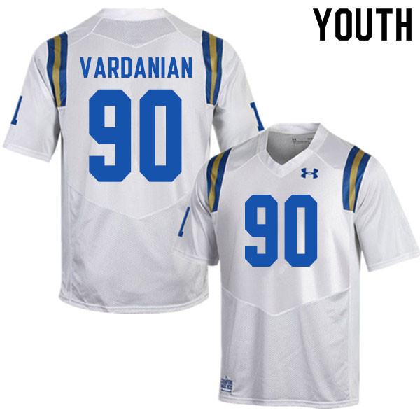 Youth #90 David Vardanian UCLA Bruins College Football Jerseys Sale-White